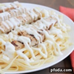 Light Chicken Alfredo - vegetarian, healthy, delicious meal the whole family will love! #beyondmeat