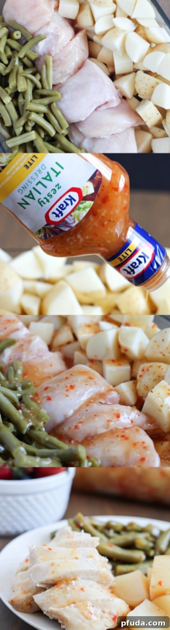 Easy Baked Italian Chicken, Potatoes & Green Beans - dinner the whole family will love!