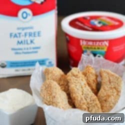 Crispy Baked Chicken Strips with Irresistible Parmesan Dip 2 Baked Chicken Strips with Creamy Parmesan Dip