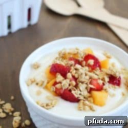 Fruit, Yogurt & Granola Parfait - healthy, delicious & easy breakfast or snack! #NatureValleyGranola
