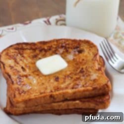 Crazy amazing Pumpkin French Toast made healthier by using egg whites and 100% whole wheat bread. #ad #daveskillerbread