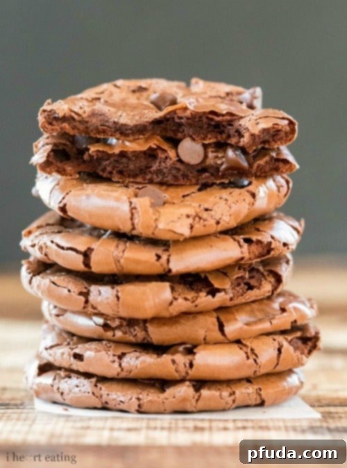 Flourless Fudge Cookies from I Heart Eating: Rich, decadent, gluten-free, and fudgy chocolate experience.