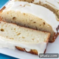 Festive Eggnog Loaf 2 Light and moist eggnog bread drizzled with an eggnog glaze. So much flavor packed into one loaf! Soft, moist and delicious. This is a must-make!