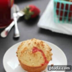 Strawberry Swirl Breakfast Muffins 2 Delicious and easy strawberry jam breakfast muffins, a healthy start to your day.