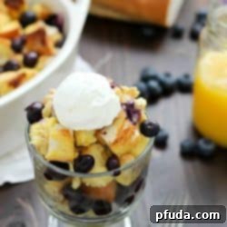 Blueberry French Toast Casserole: A delicious and easy make-ahead breakfast bake perfect for any occasion.
