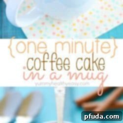 60-Second Mug Coffee Cake Bliss 2 Delicious and super quick One-Minute Coffee Cake in a Mug – perfect for a speedy breakfast or dessert!