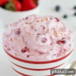 Quick & easy cherry dump salad with only FOUR ingredients - dump it all in a bowl and stir together and voila! Crazy delicious fruit salad :)