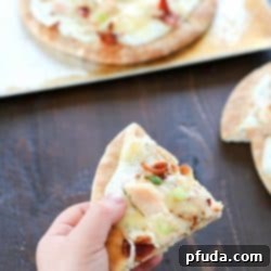 Bacon Ranch Chicken Pita Pizza with Hidden Valley Greek Yogurt Ranch