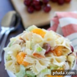 Island-Inspired Chicken & Farfalle Pasta Salad 2 Tropical Chicken Bowtie Pasta Salad recipe image