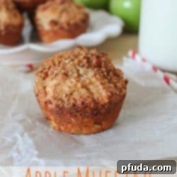 Apple Muffins with Nut Crumble Topping recipe image