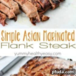 This Asian Marinated Flank Steak has few ingredients but tastes AMAZING!! Super simple and doesn't take long to cook, but is flavorful, juicy and tender. A must-make!