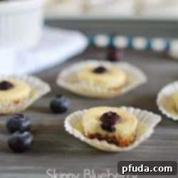 Guilt-Free Mini Blueberry Cheesecakes 2 Skinny Cheesecake Bites