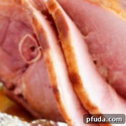 Sweet and Sticky Brown Sugar Ham 2 The juiciest, most tender Brown Sugar Glazed Ham ever and it's SO easy! Only a few simple ingredients to an incredible ham that will be a hit at your next holiday party!