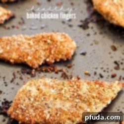 Healthy Baked Chicken Fingers with an almond-herb crust. These are my go-to easy dinner idea and my favorite way to eat chicken! They're incredibly flavorful and delicious! AD