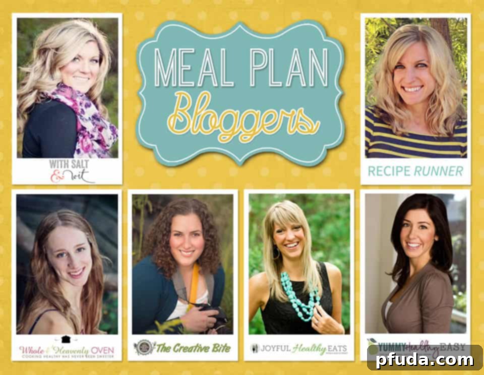 Collaborating food bloggers for weekly meal plans