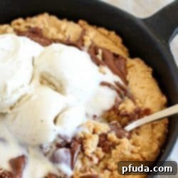 The Ultimate Nutella Collection: A Swirled Skillet Cookie and 23 Must-Try Recipes 2 Nutella Swirled Skillet Cookie served with ice cream