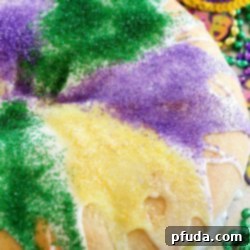 Mardi Gras Royal Celebration Cake 2 Have you ever made a King Cake for Mardi Gras? It's a fun, colorful cake to serve at a Mardi Gras celebration - or for any occasion because it's absolutely delicious!